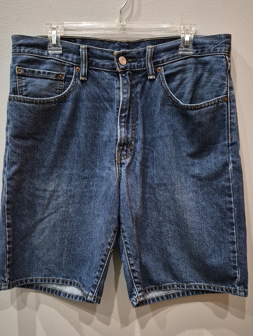 Levi's 550 Men's 33 Dark Blue Jorts Denim Jean Shorts Relaxed Fit Streetwear